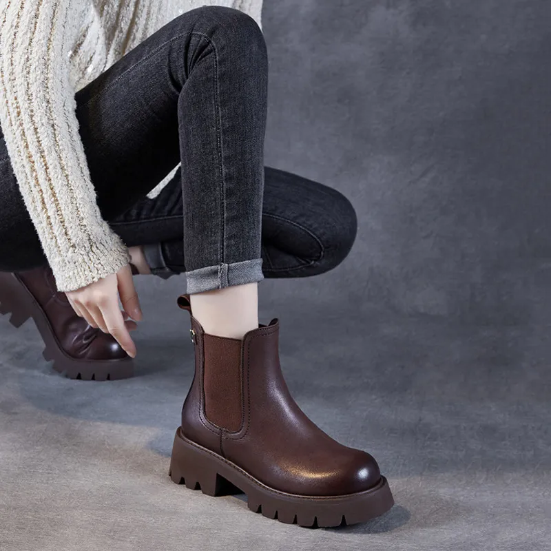 Devanro Short Chelsea Boots 5.5cm Women's-6