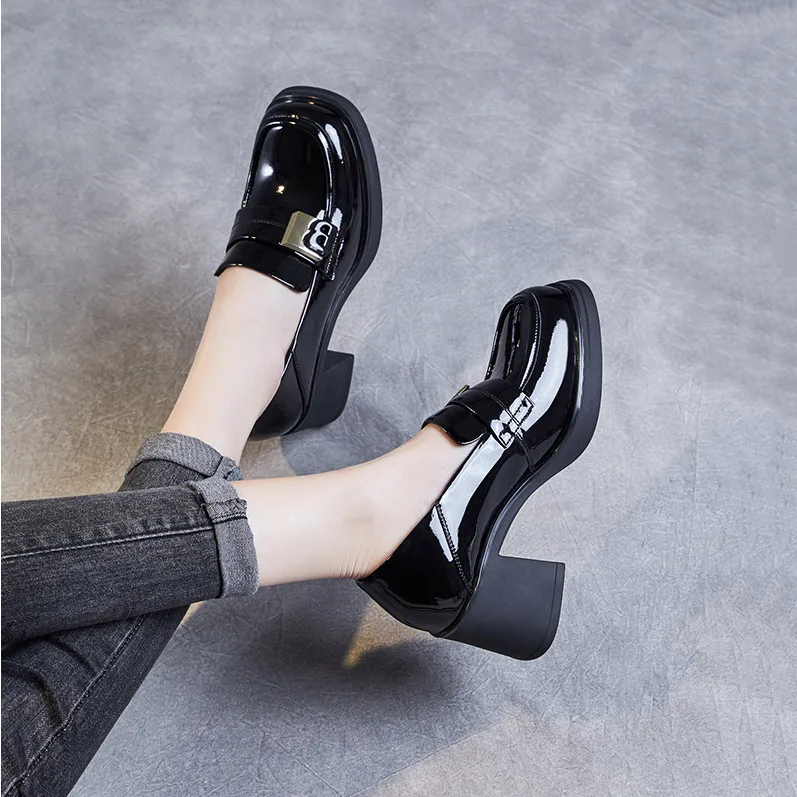 Devanro Chunky Heel High Heels 6.5cm Women's-2