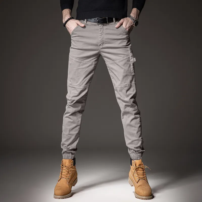 Devanro Casual Pants Men's Medium Gray-9