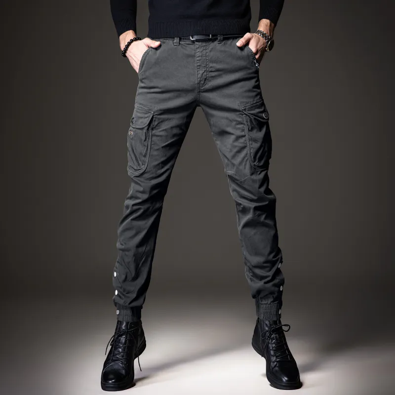 Devanro Casual Pants Men's Black-5