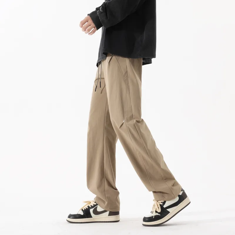 Devanro Casual Pants Men's Khaki-17