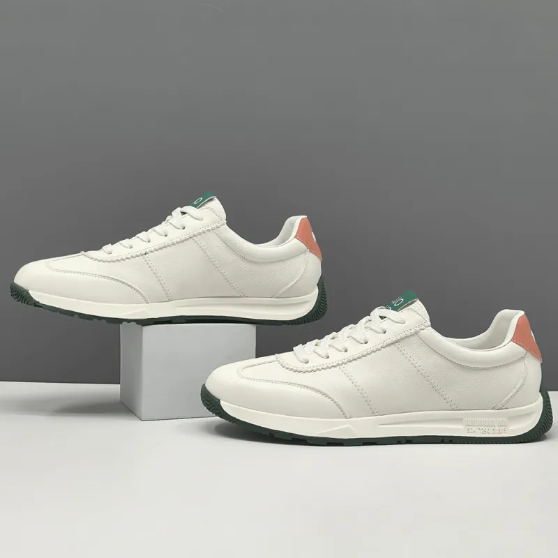 Devanro Slip Resistant, Abrasion Resistant, Breathable, Lightweight Low Top Casual Shoes Men's Ecru-3