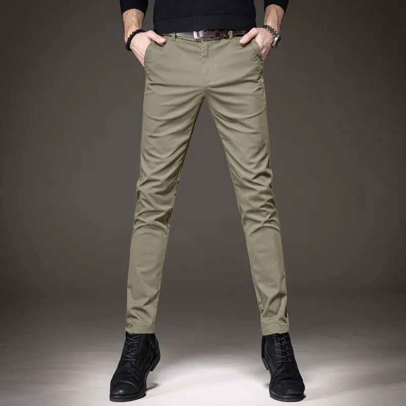 Devanro Casual Pants Men's Army Green-7