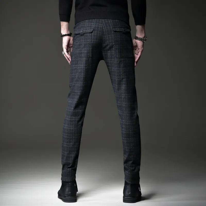 Devanro Casual Pants Men's Black-3