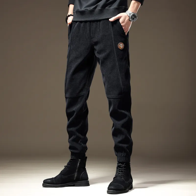 Devanro Casual Pants Men's Black-5