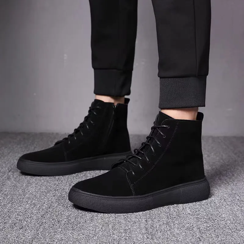 Devanro Ankle Boots Men's Black-11