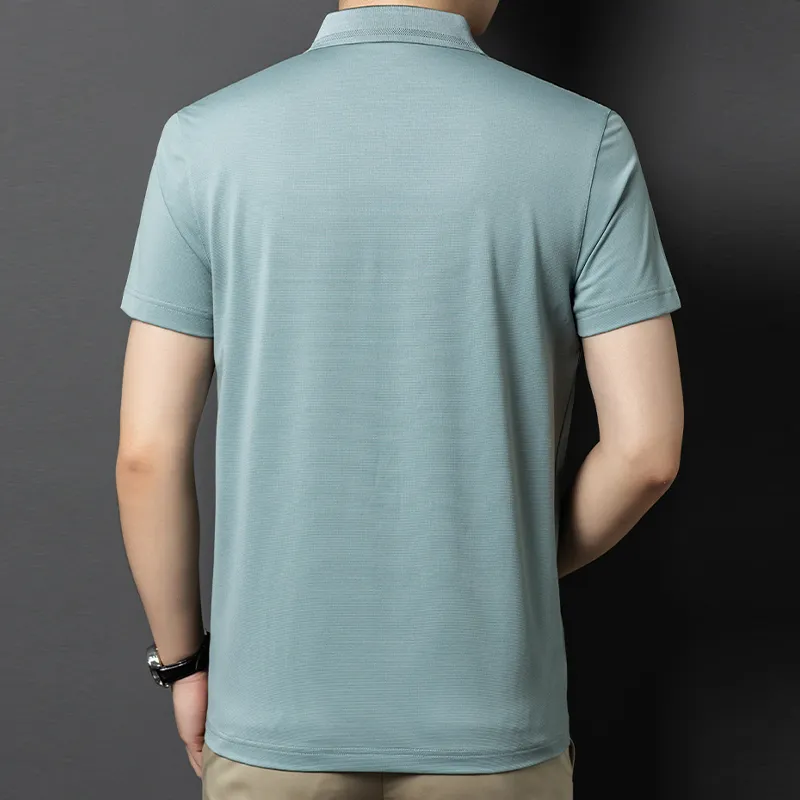 Devanro Polo Shirt Men's Pink Green-2