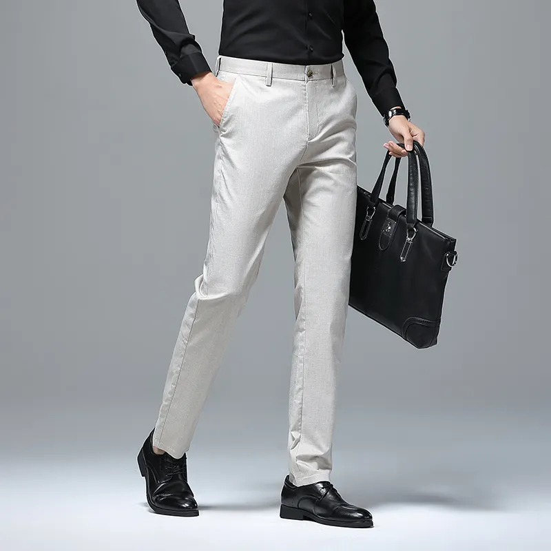 Devanro Casual Pants Men's Khaki-2