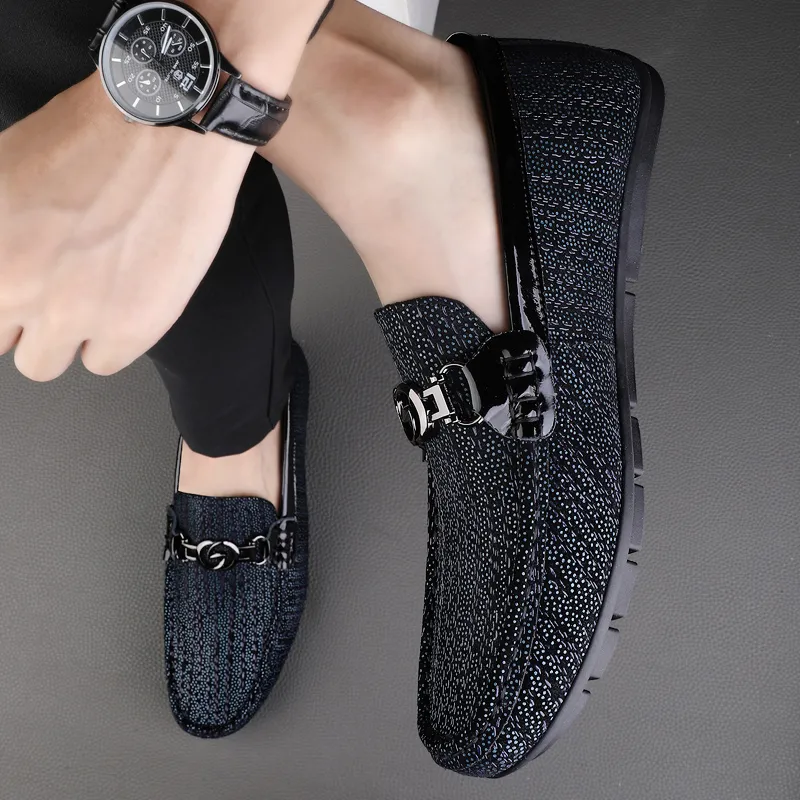 Devanro Men's Casual Shoes Men Low Top Black-7