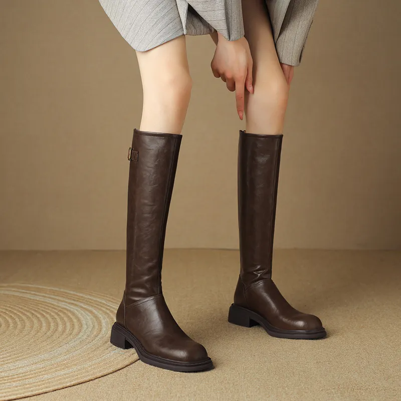 Devanro Knee-high Boots 3.5cm Women's-2