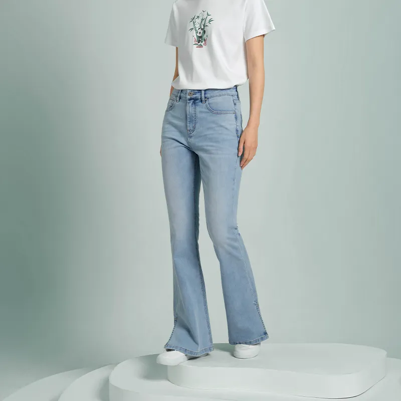 BAIXIAOT Jeans Women's Light Blue-2