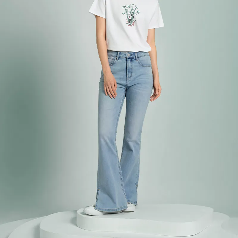 BAIXIAOT Jeans Women's Light Blue-3