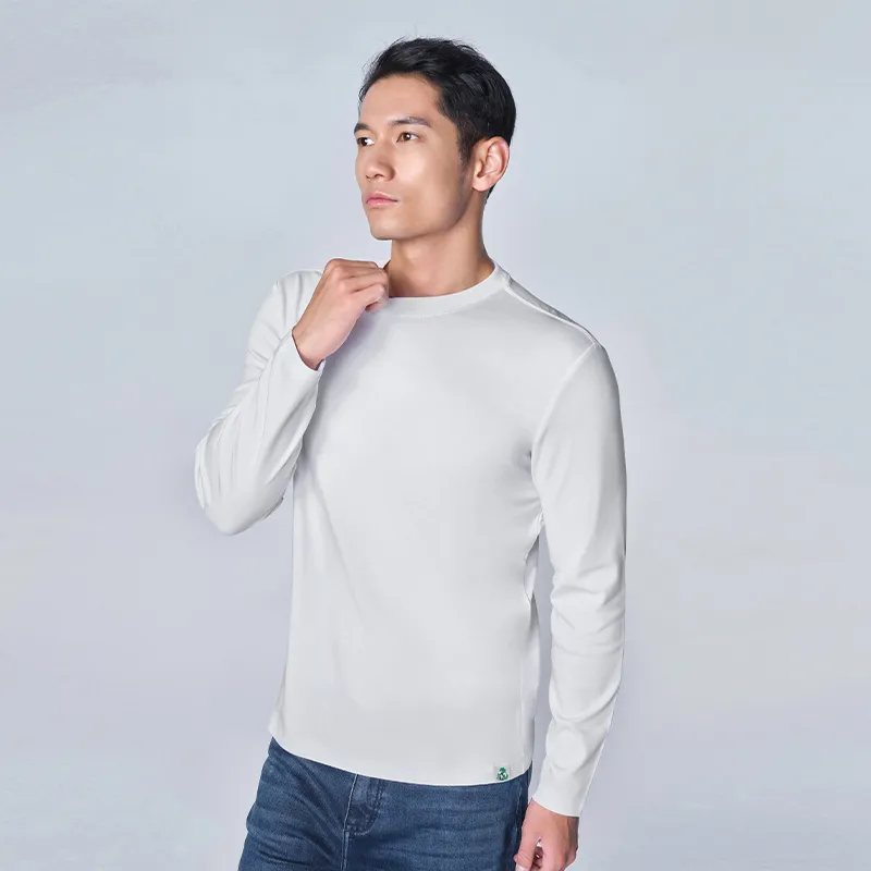 BAIXIAOT T Shirt Men's Bright White-2