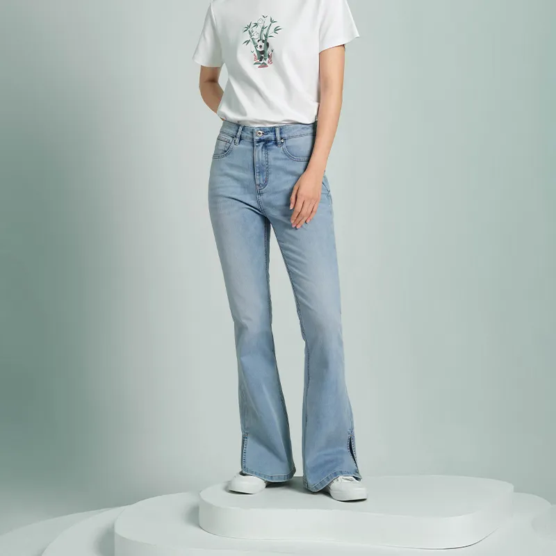 BAIXIAOT Jeans Women's Light Blue-4