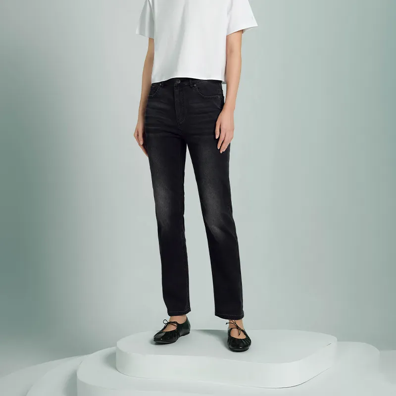 BAIXIAOT Jeans Women's Dark Gray-2