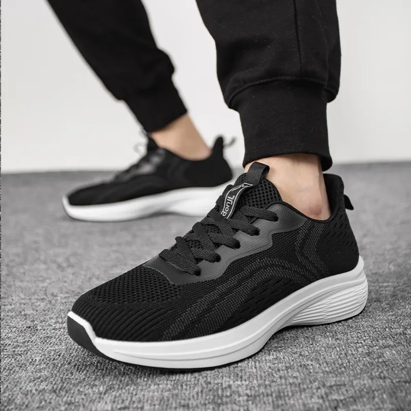 TUOPIN Flyknit Running Shoes Slip Resistant, Breathable, Quick Dry, Lightweight Low Top Casual Shoes-9