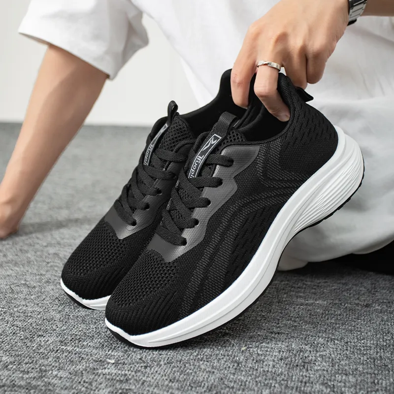 TUOPIN Flyknit Running Shoes Slip Resistant, Breathable, Quick Dry, Lightweight Low Top Casual Shoes-7