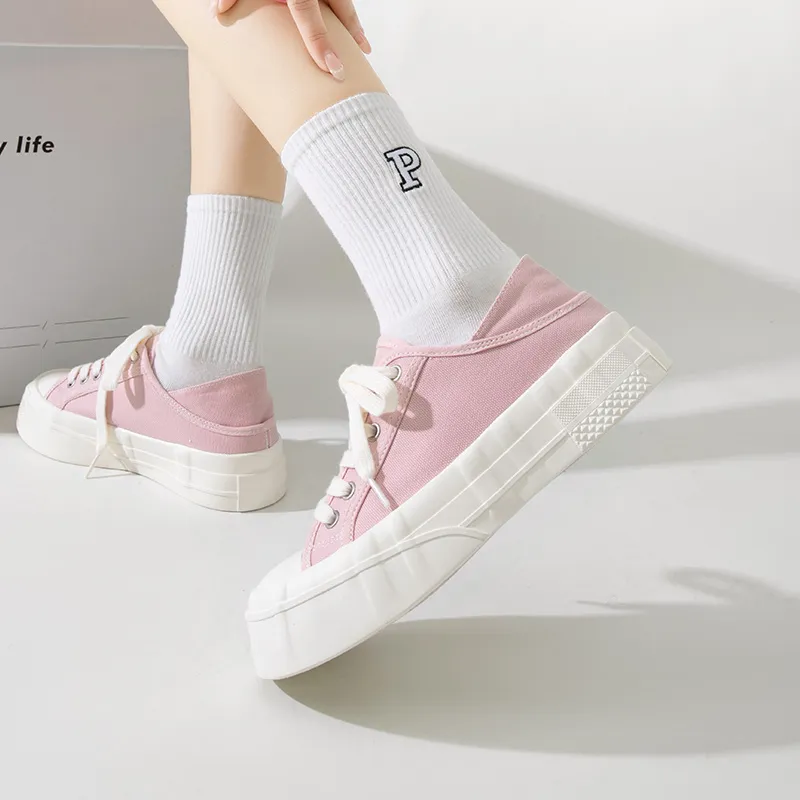 TUOPIN Anti Slip Wear Resistant Low Top Canvas Shoes Women's-16