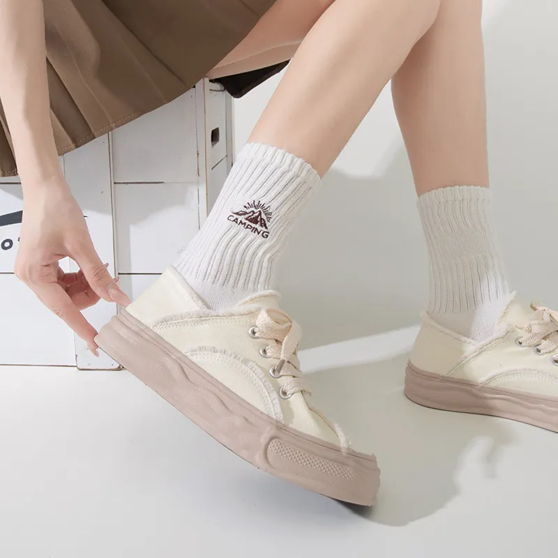 TUOPIN Dissolve Wasteland Style Wear-Resistant Height Increasing Low-Top Canvas Shoes Unisex-13