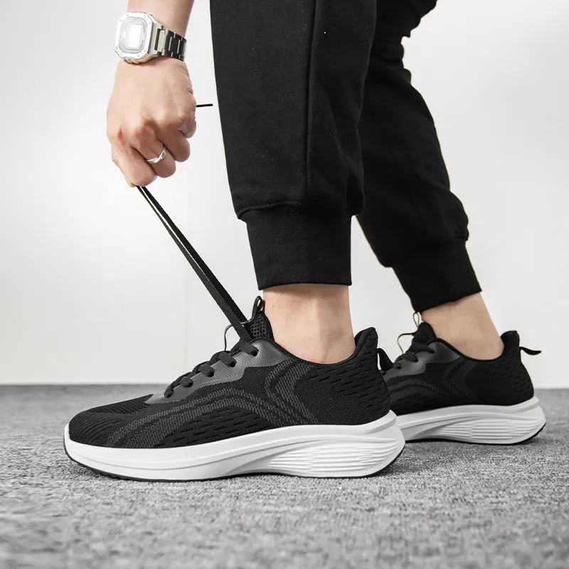 TUOPIN Flyknit Running Shoes Slip Resistant, Breathable, Quick Dry, Lightweight Low Top Casual Shoes-10