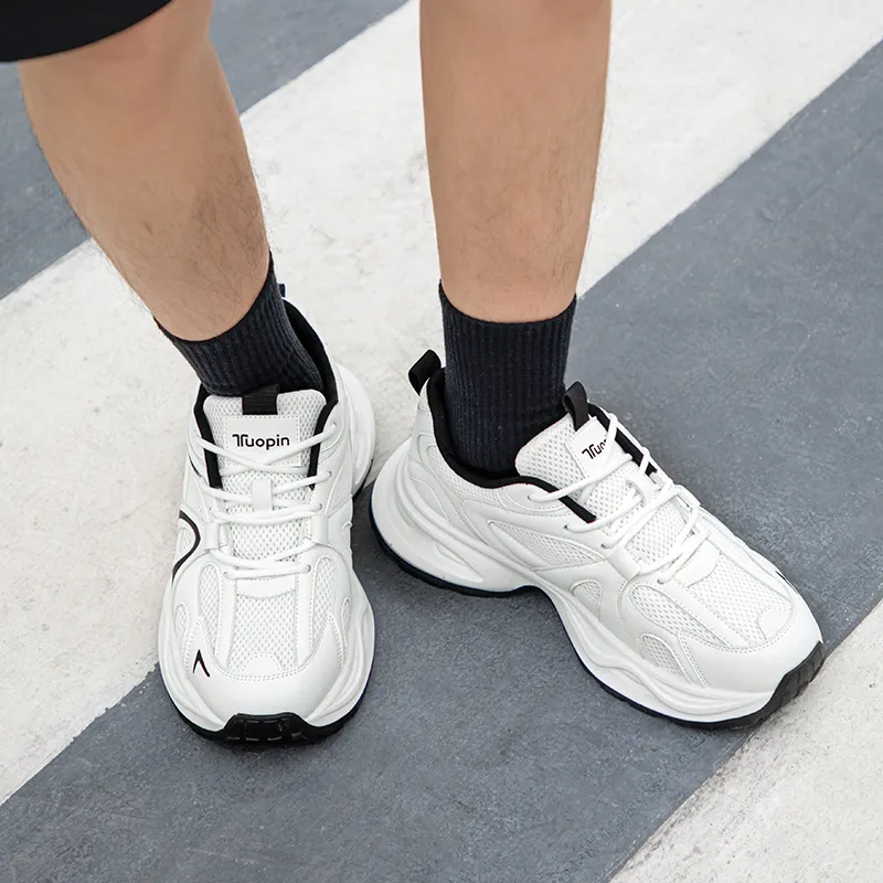 TUOPIN Height Increasing Abrasion Resistant Breathable Low Top Chunky Sneakers Unisex-33