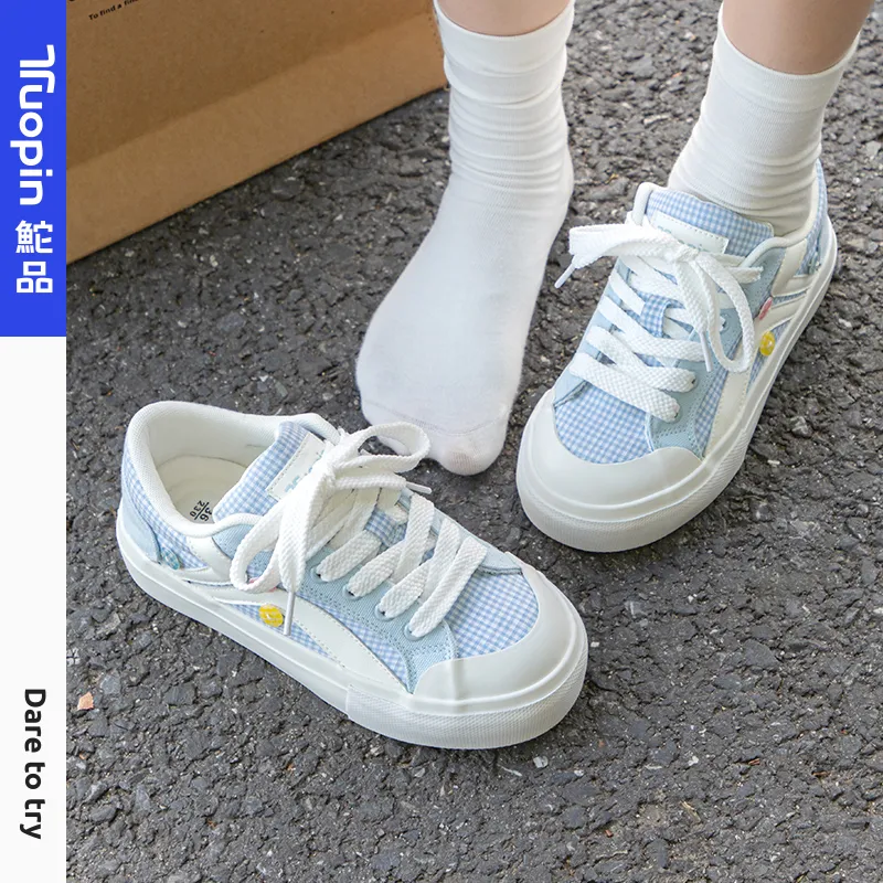 TUOPIN Slip Resistant, Abrasion Resistant, Lightweight Low Top Casual Shoes Unisex Sea Salt Milk Blue-13