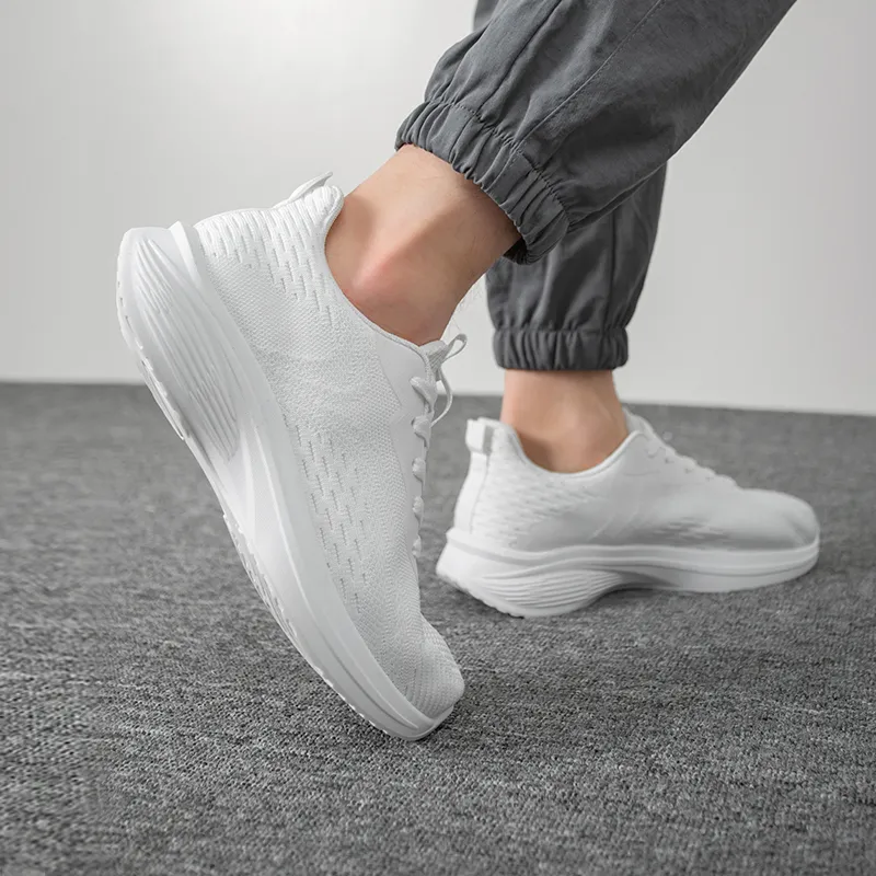 TUOPIN Flyknit Running Shoes Slip Resistant, Breathable, Quick Dry, Lightweight Low Top Casual Shoes-17
