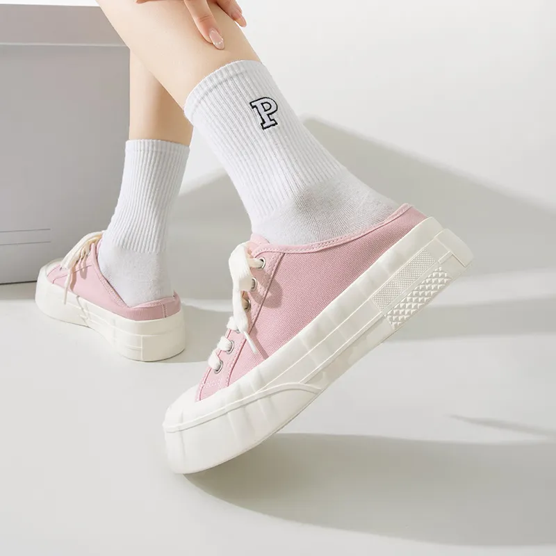 TUOPIN Anti Slip Wear Resistant Low Top Canvas Shoes Women's-17
