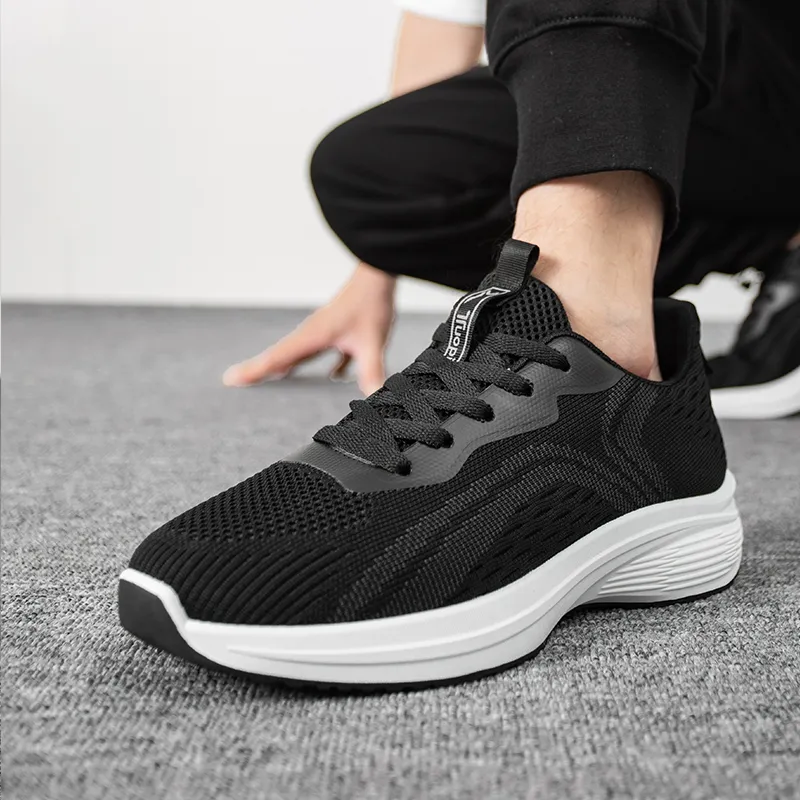 TUOPIN Flyknit Running Shoes Slip Resistant, Breathable, Quick Dry, Lightweight Low Top Casual Shoes-8