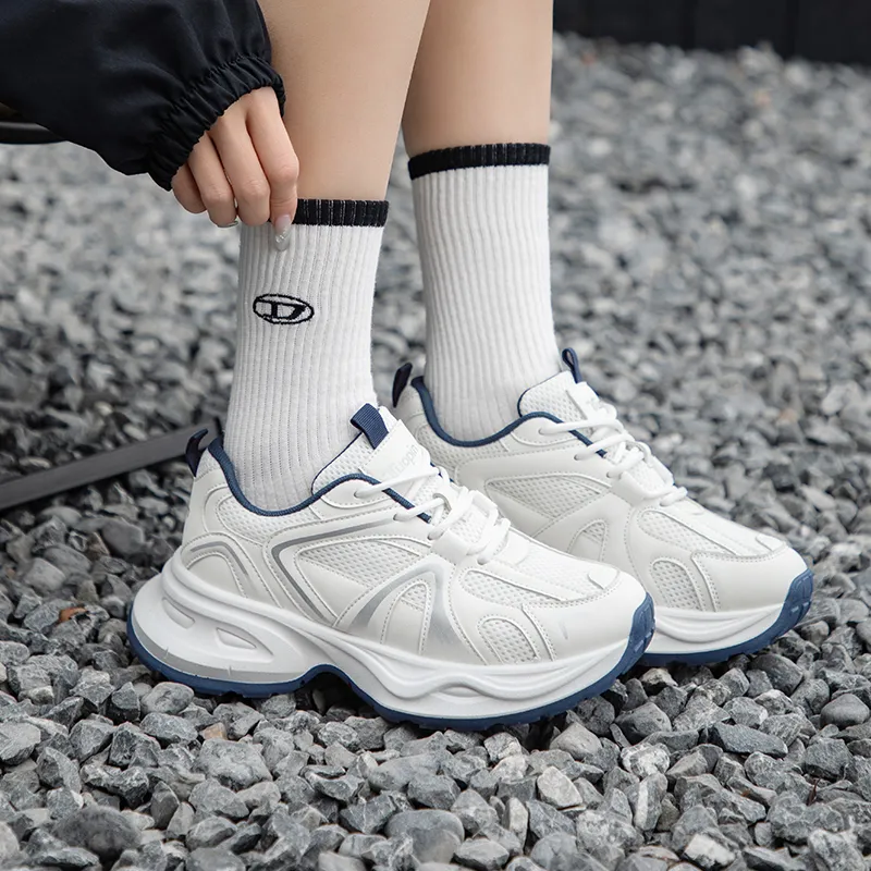 TUOPIN Height Increasing Abrasion Resistant Breathable Low Top Chunky Sneakers Unisex-40