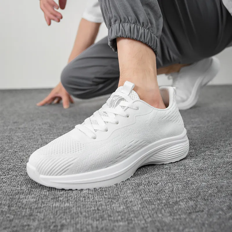 TUOPIN Flyknit Running Shoes Slip Resistant, Breathable, Quick Dry, Lightweight Low Top Casual Shoes-18