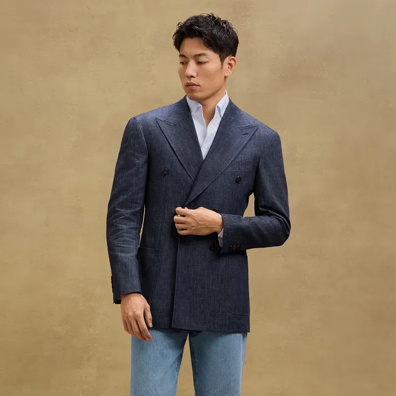 SKARO Business Suit Men's Denim Blue SKV1241-4