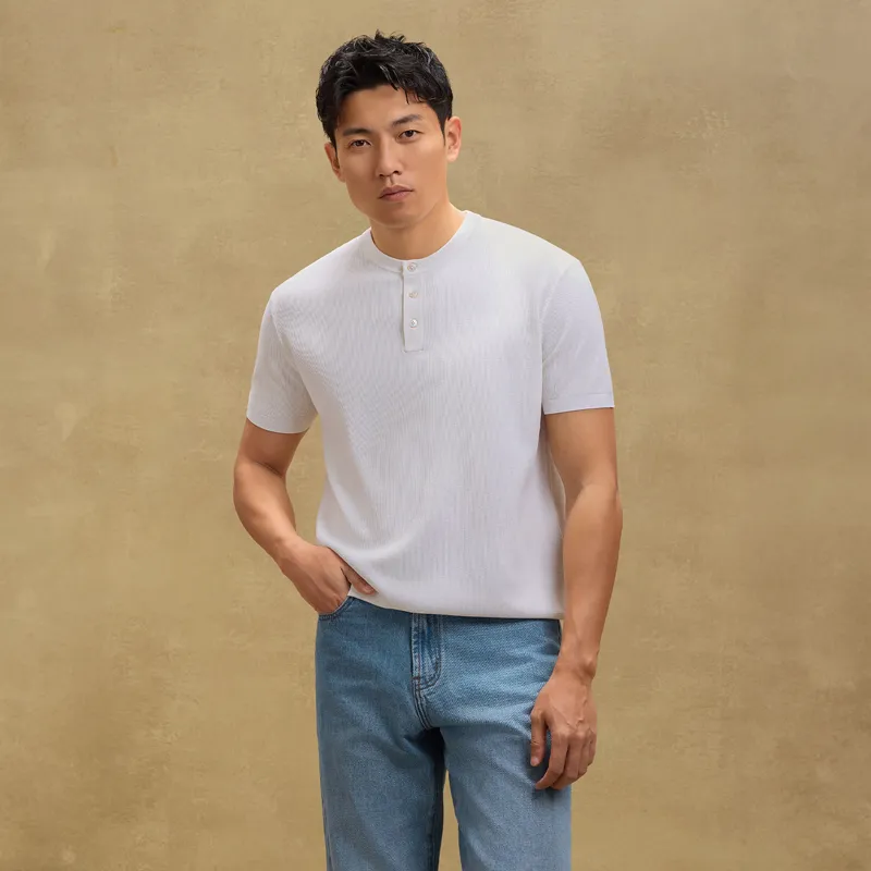 SKARO T Shirts Men White SKT511-2