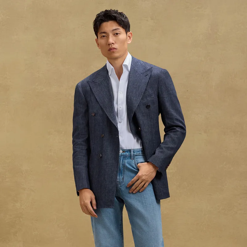 SKARO Business Suit Men's Denim Blue SKV1241-2