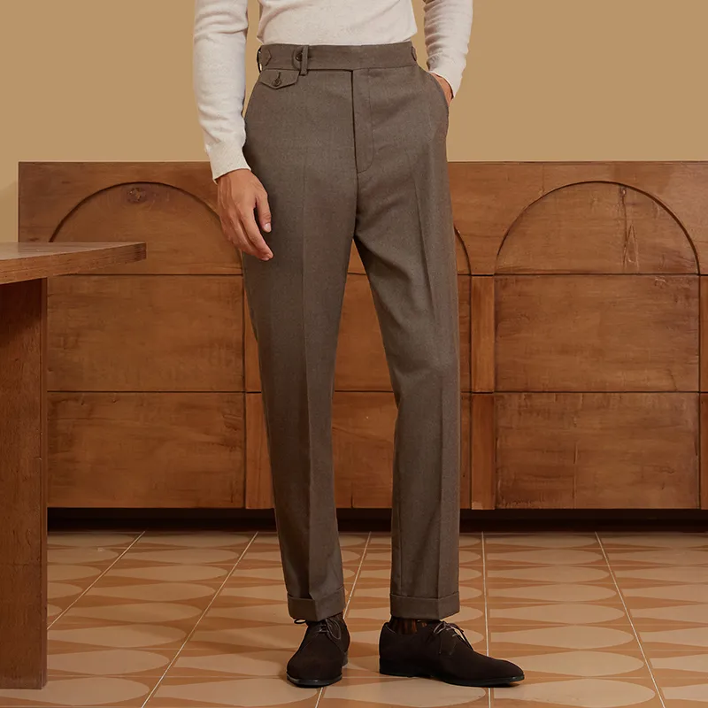 SKARO Suit Trousers Men Brown SKD591-3