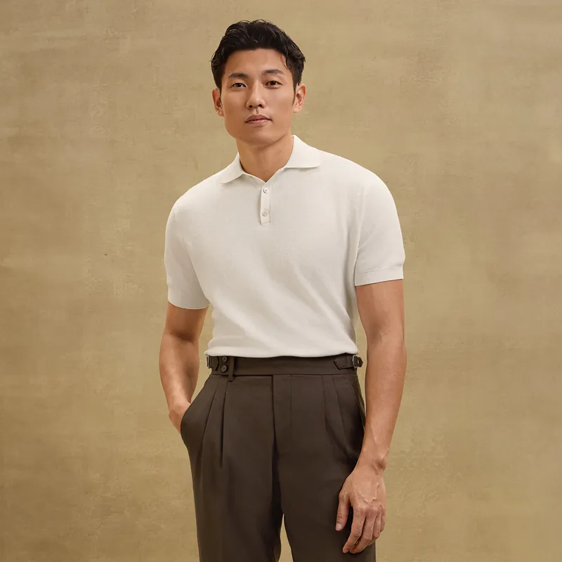 SKARO Polo Shirt Men's Ecru SKP831-4