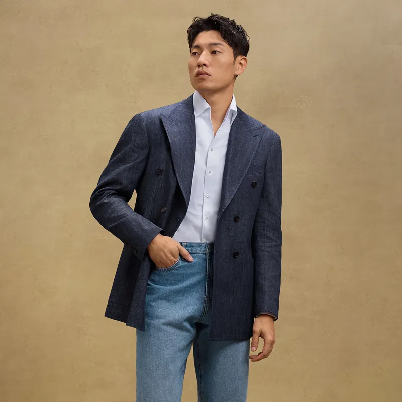 SKARO Business Suit Men's Denim Blue SKV1241-3