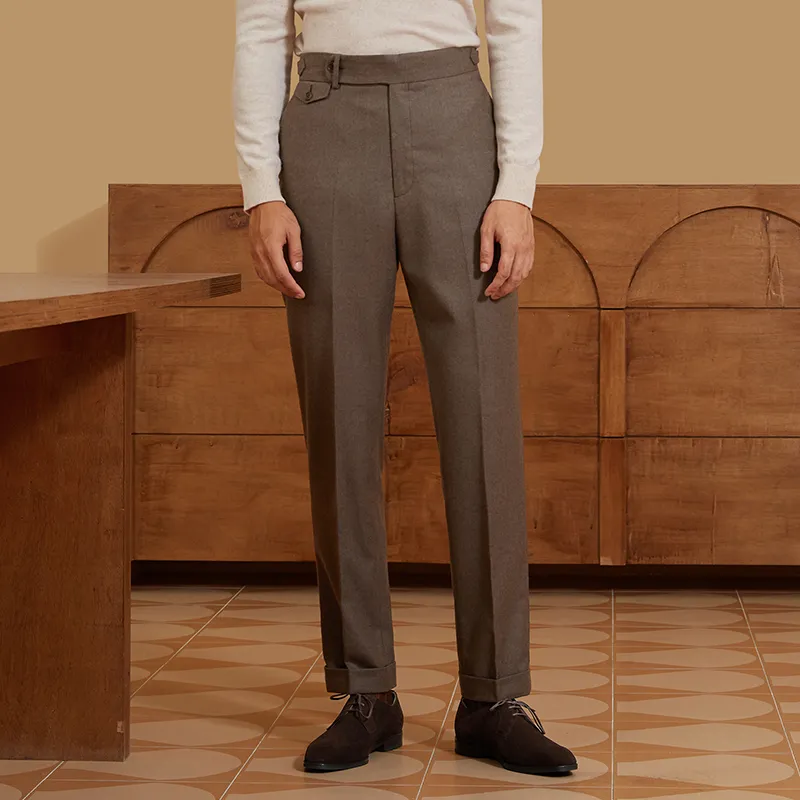SKARO Suit Trousers Men Brown SKD591-2