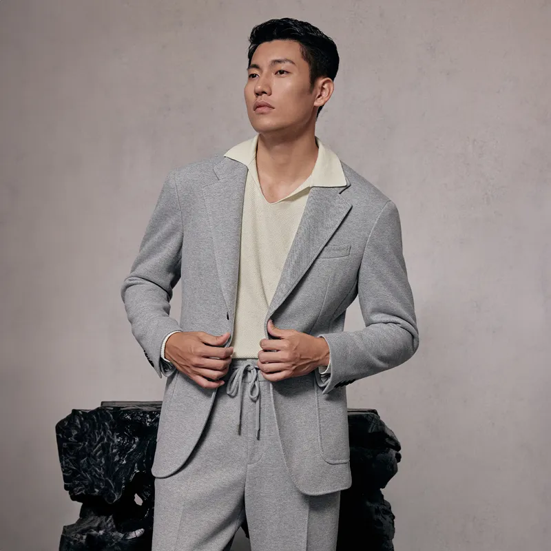 SKARO Business Suit Men's Light Gray-2