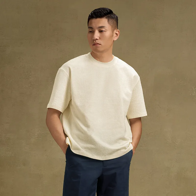 SKARO T Shirt Men's Beige Yellow SKT461-2