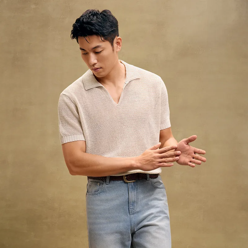SKARO Polo Shirt Men's Apricot SKP841-3