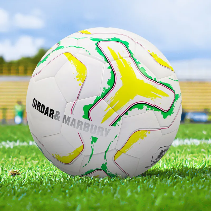 SIRDAR Size 4 5 Size Soccer PU Seamless Thermal bonding Unisex Yellow White-4