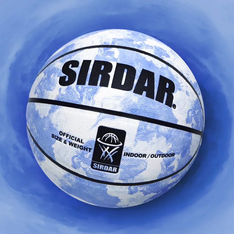 SIRDAR PU Basketball Blue White Size 7 Training Unisex-7