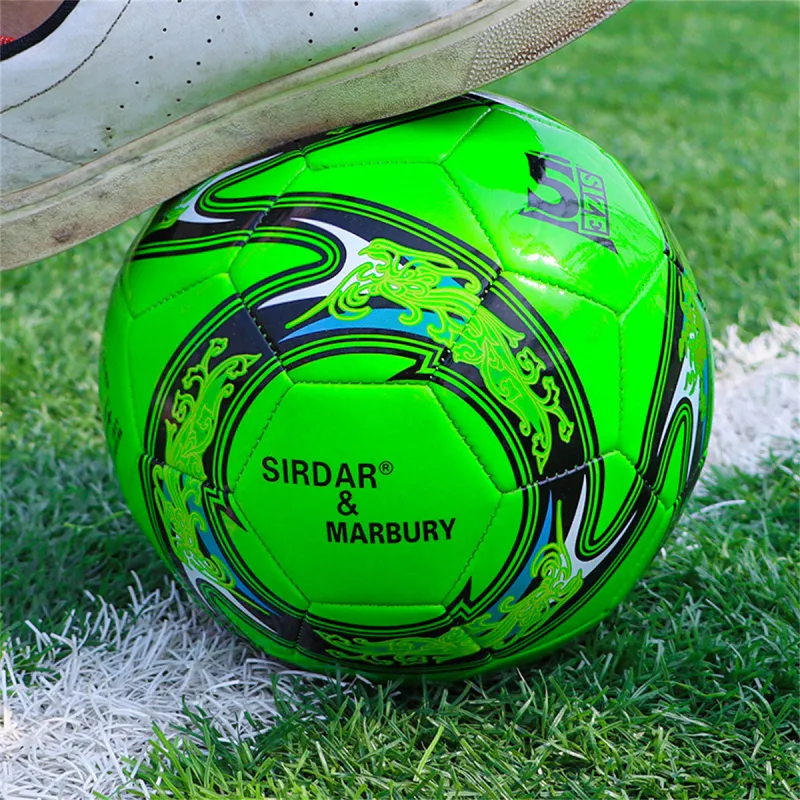 SIRDAR Size 4 5 Size Soccer PVC Machine Stitched Soccer Ball Unisex Green-4