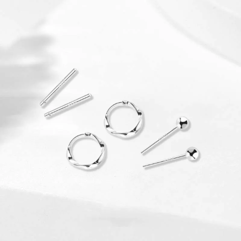 COPI S999 Fine Silver Stud Earrings Unisex-2