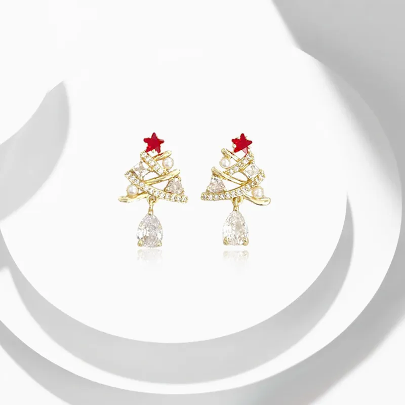 COPI Zircon Stud Earrings Unisex-1