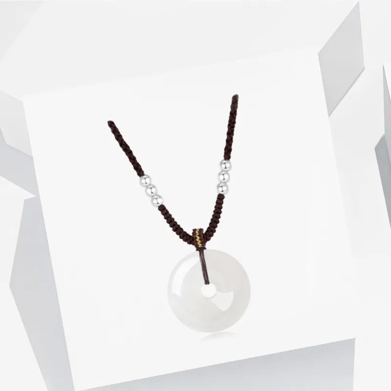 COPI Synthetic/Artificial Chalcedony Jade Necklaces Unisex-2