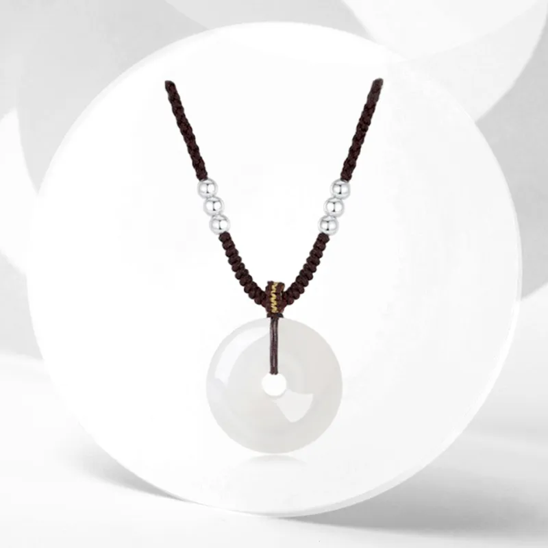COPI Synthetic/Artificial Chalcedony Jade Necklaces Unisex-1