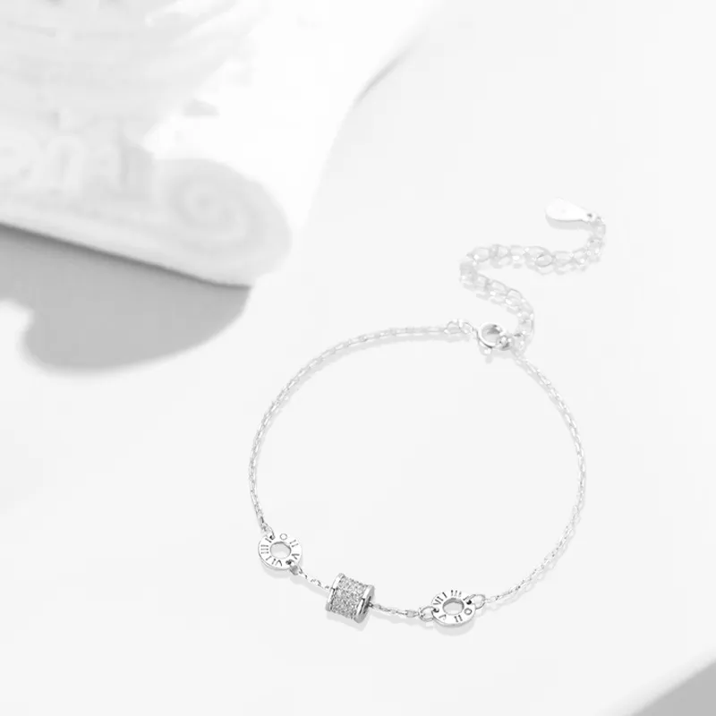 COPI Sterling Silver Zircon Bracelets Unisex-1