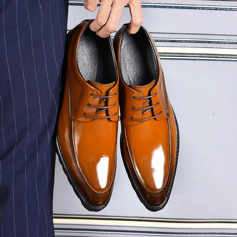 ASTON M.JAZZ Dress Shoes Men Low Top Black/Brown/Coffee-6